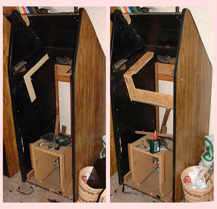 Rebuilding the monitor mounting assembly.